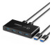 UGREEN 2x4 Sharing Switch Box 30768 USB 3.0 for 2 PCs,Black