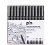 UNI-BALL Fineliner Pin PIN-200/S schwarz 12 Stück