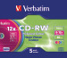 VERBATIM CD-RW Slim 80MIN/700MB 43167 8-10x color 5 Pcs