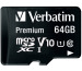 VERBATIM Micro SDXC Card 64GB 44084 with Adapter Class 10. UHS 1