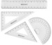 WESTCOTT Geometrie-Set E-1030300 transparent 4-teilig