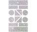 Z-DESIGN Sticker Formen HOM 8.4x16cm 59391Z grau, refl. 1 Bogen
